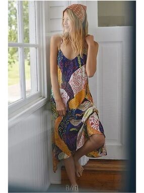 Adele Prost x Anthropologie Bias Slip Midi Dress